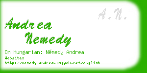 andrea nemedy business card